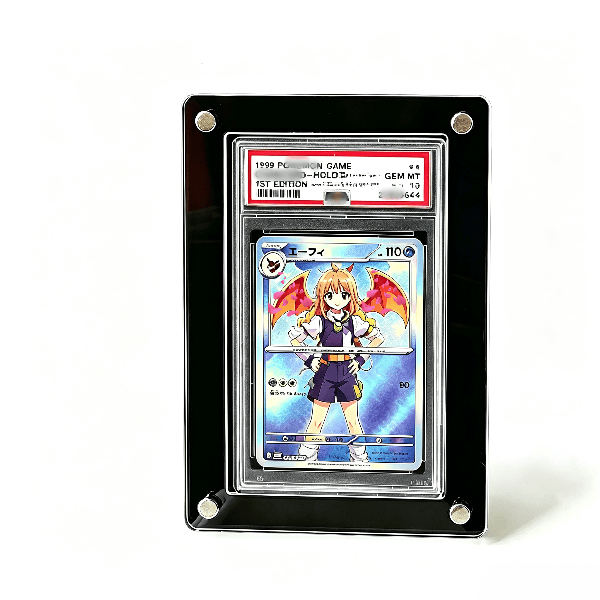 Graded Card Display - 1-Slot Graded Card Stand Black Acrylic
