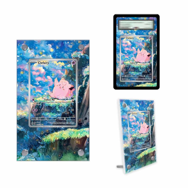 Display Case Acrylic - Art Display for Clefairy Cards PTCG