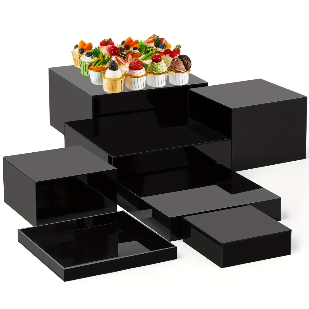 7pcs Buffet Risers Set Acrylic - đánh giá và giá Display Risers Set