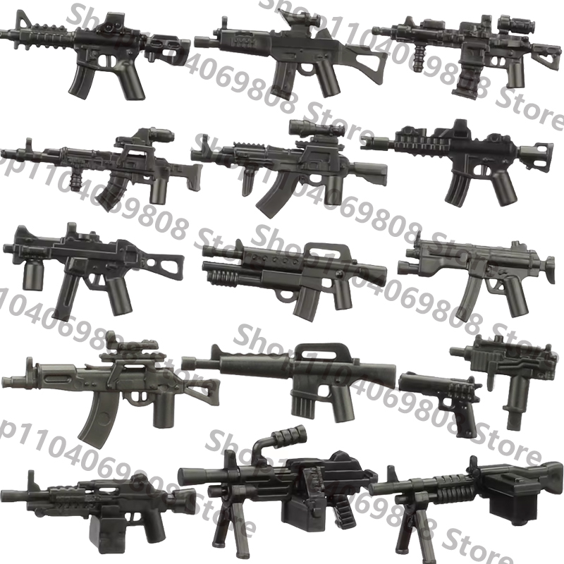 MOC Military Gun Waffen Buildi - đánh giá và giá Lego Minifigure Holder