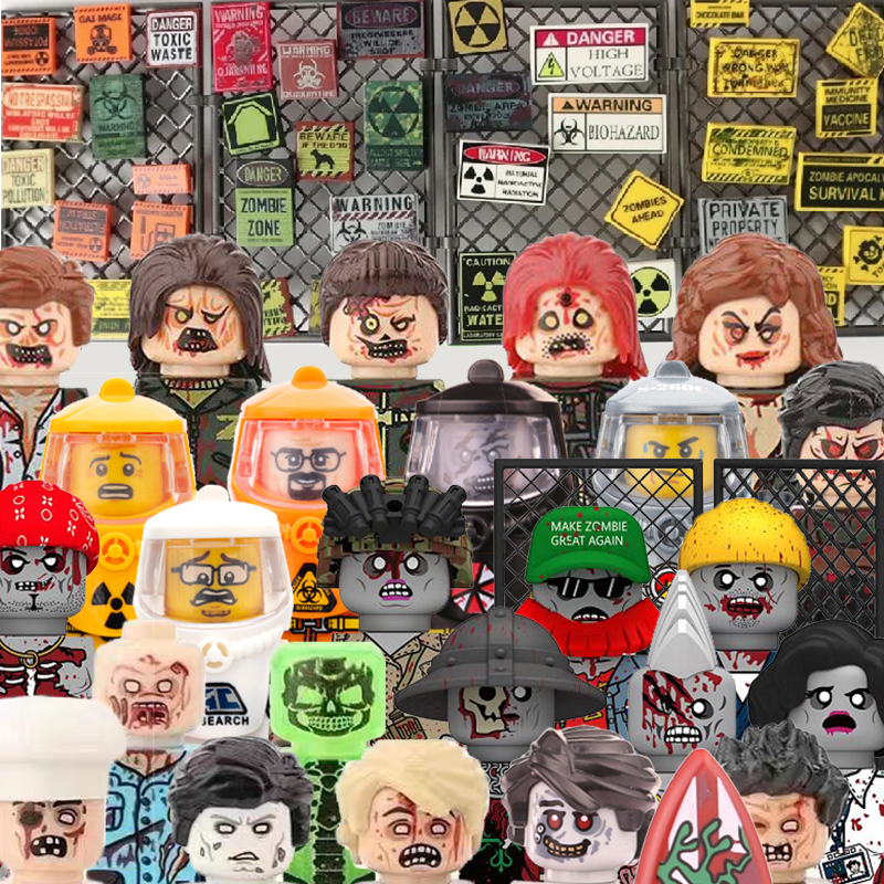 MOC City Zombies Figures Build - đánh giá và giá Lego Minifigure Holder