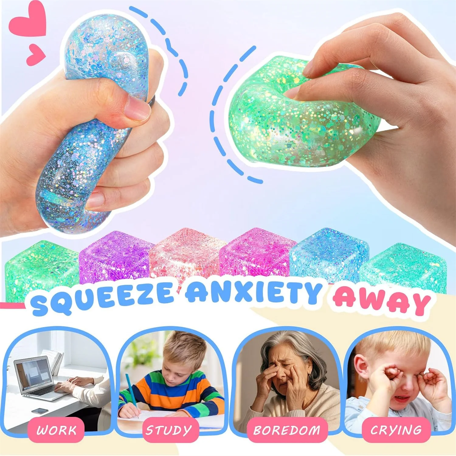 Cute Glitter Liquid Malt Sugar - đánh giá và giá Fidget Cube Original