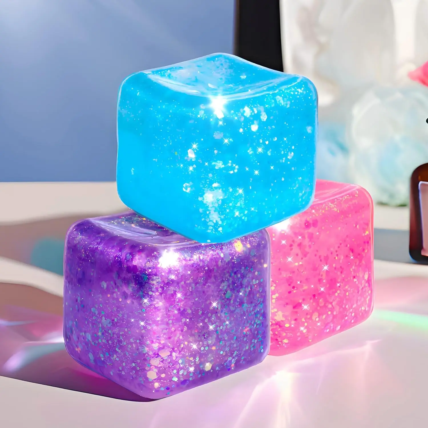 Cute Glitter Liquid Malt Sugar - đánh giá và giá Fidget Cube Original