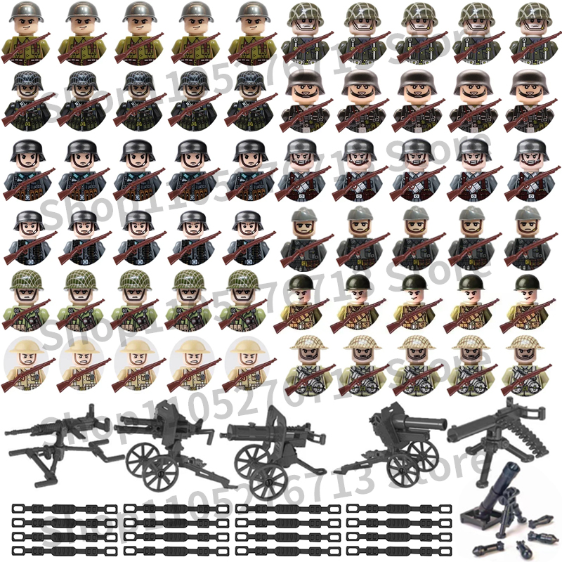 25Pcs/Set World War II Militar - đánh giá và giá Lego Minifigure Holder