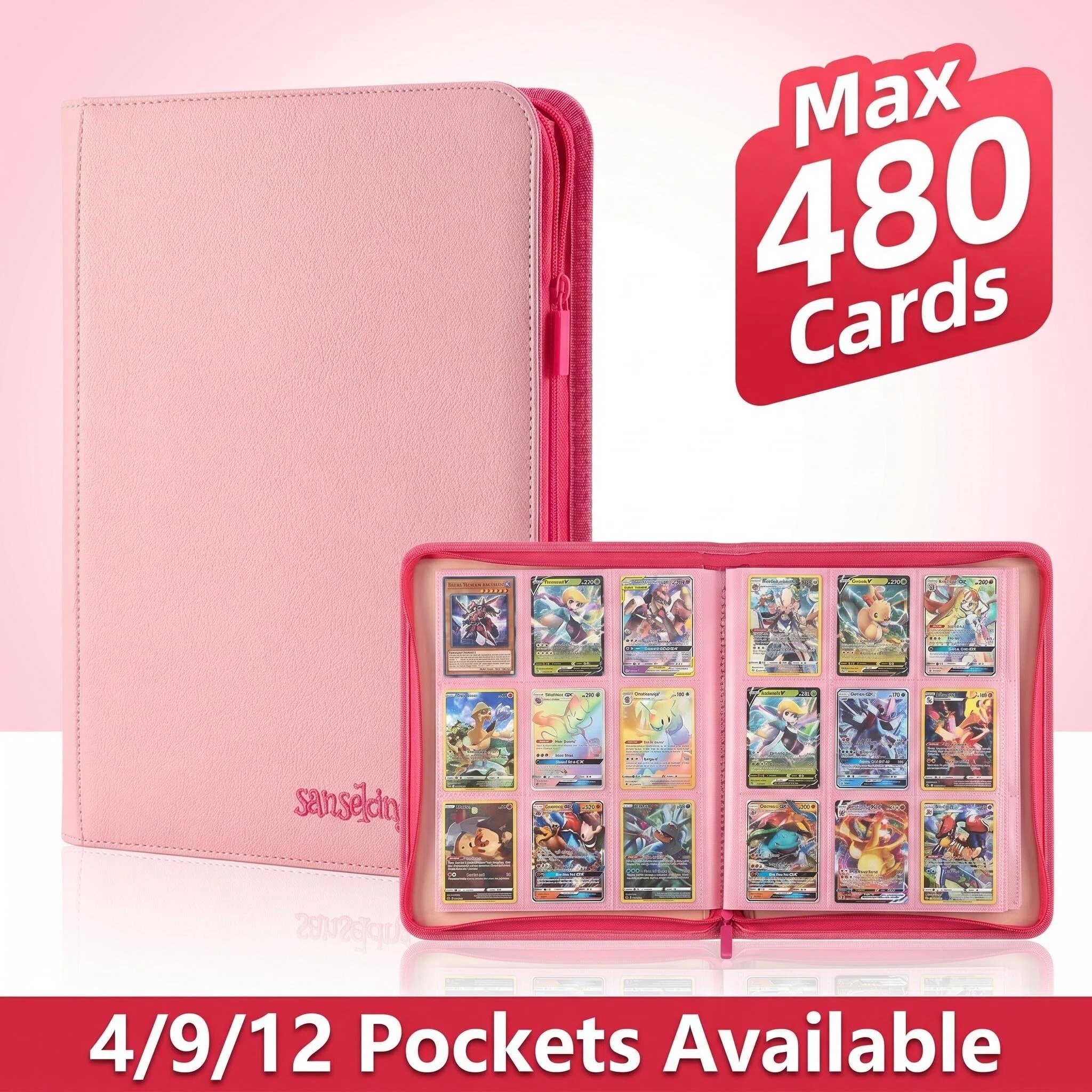 Sanseking Double-Sided Zipper  - đánh giá và giá Pokemon Binder Card