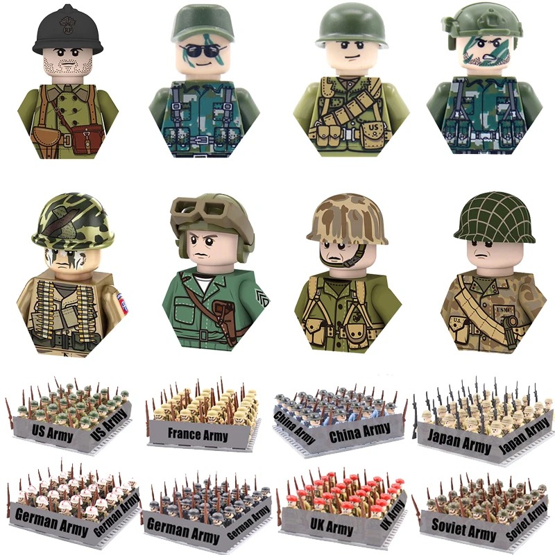 World War II military soldier  - đánh giá và giá Building Block Mini