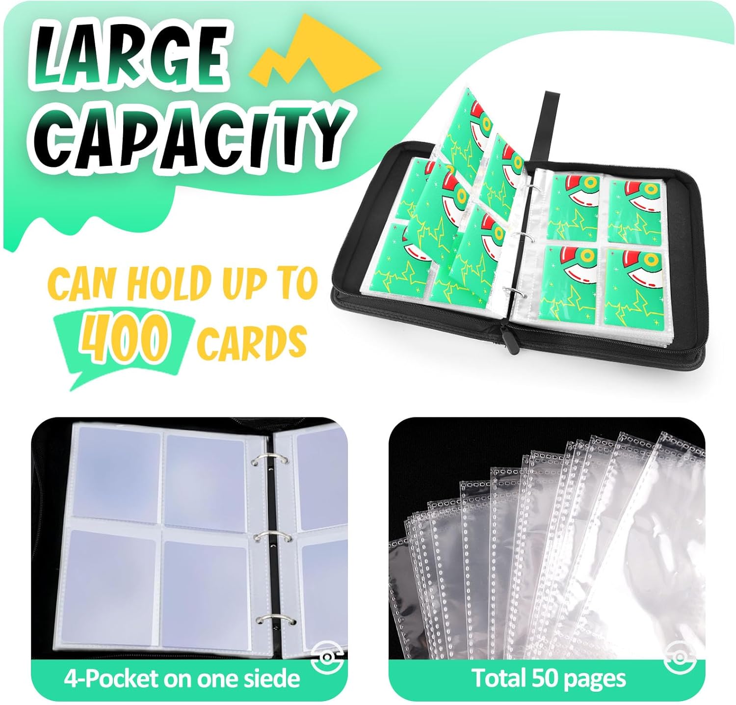 400 Pockets Card Binder with 5 - đánh giá và giá Trading Card Binder