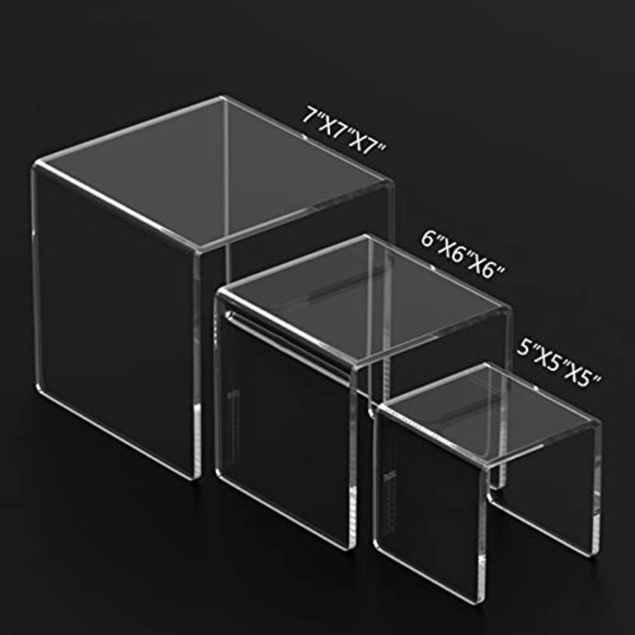 Clear Acrylic Display Risers 2 - đánh giá và giá Display Risers Set