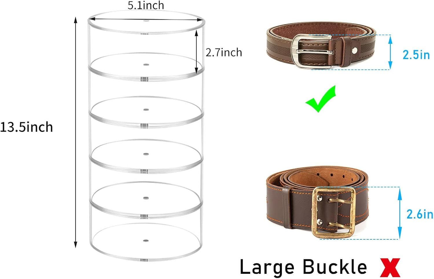 Belt Organizer, Acrylic Displa - đánh giá và giá Display Case Acrylic